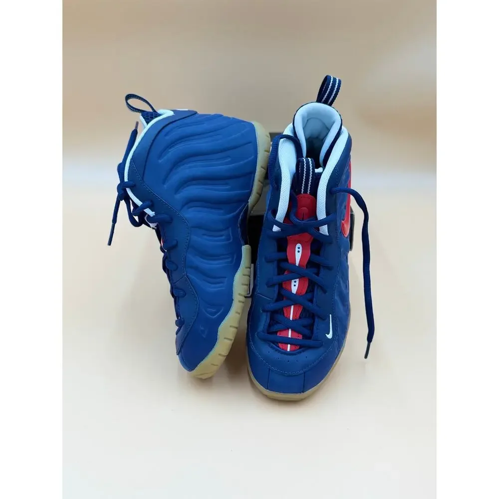 Nike Little Posite Pro (PS) Blue Void University Red White Foamposite Sneakers
